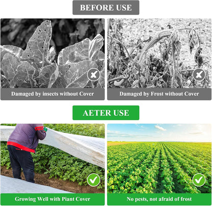 Plant Covers Freeze Protection, 10ft×30ft Frost Blankets for Outdoor Plants, 1.1oz/yd² Garden Fabric Plant Floating Row Cover, Winter Frost Cloth Plant Freeze Protection for Cold Weather