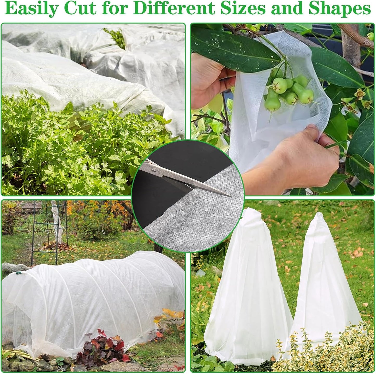 Plant Covers Freeze Protection, 10ft×30ft Frost Blankets for Outdoor Plants, 1.1oz/yd² Garden Fabric Plant Floating Row Cover, Winter Frost Cloth Plant Freeze Protection for Cold Weather