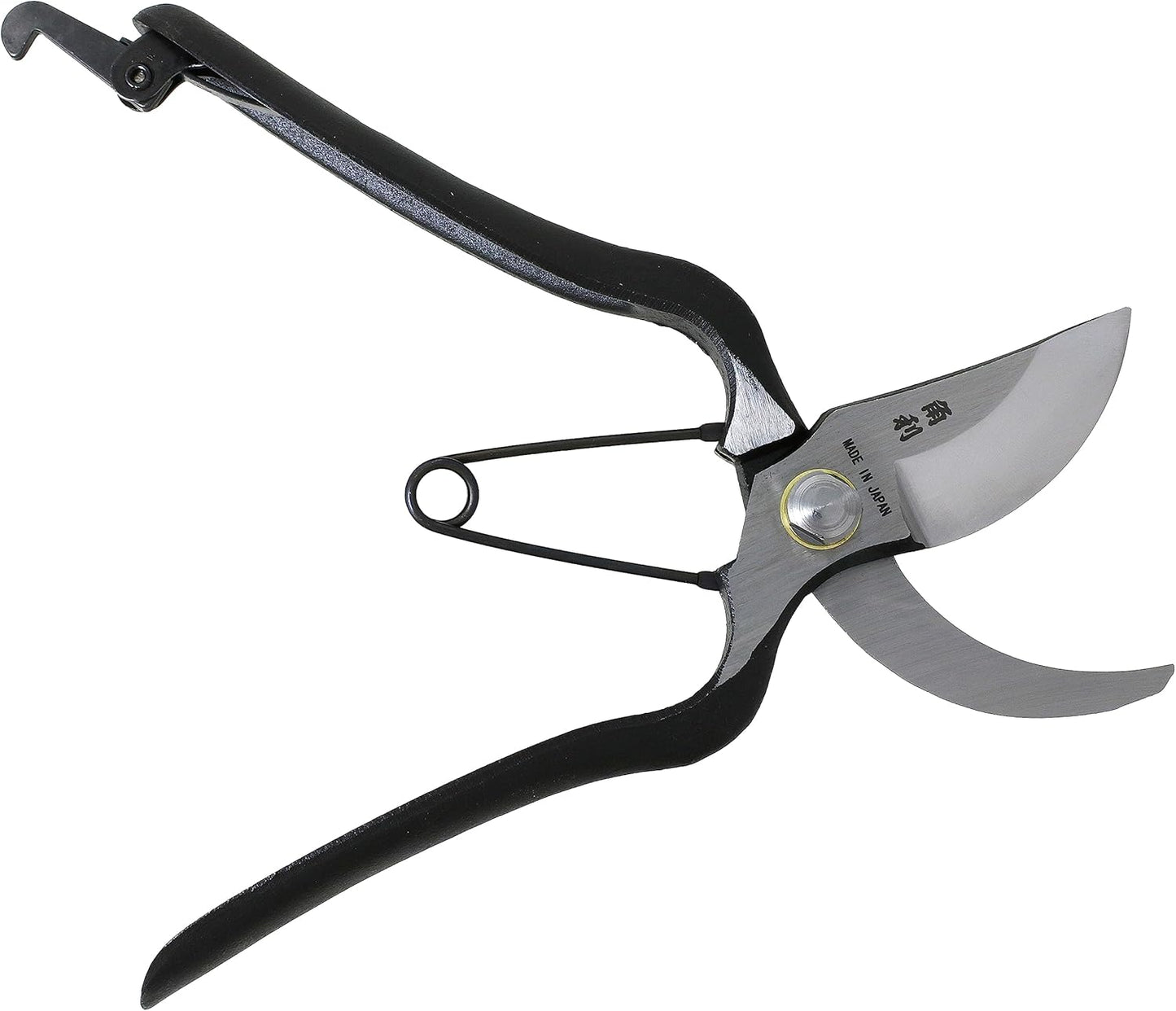 Japanese Pruning Shears for Gardening Heavy Duty 8", Made in JAPAN, Professional Garden Bypass Pruners with Leather Sheath, Hand Forged Japanese Carbon Steel, Black
