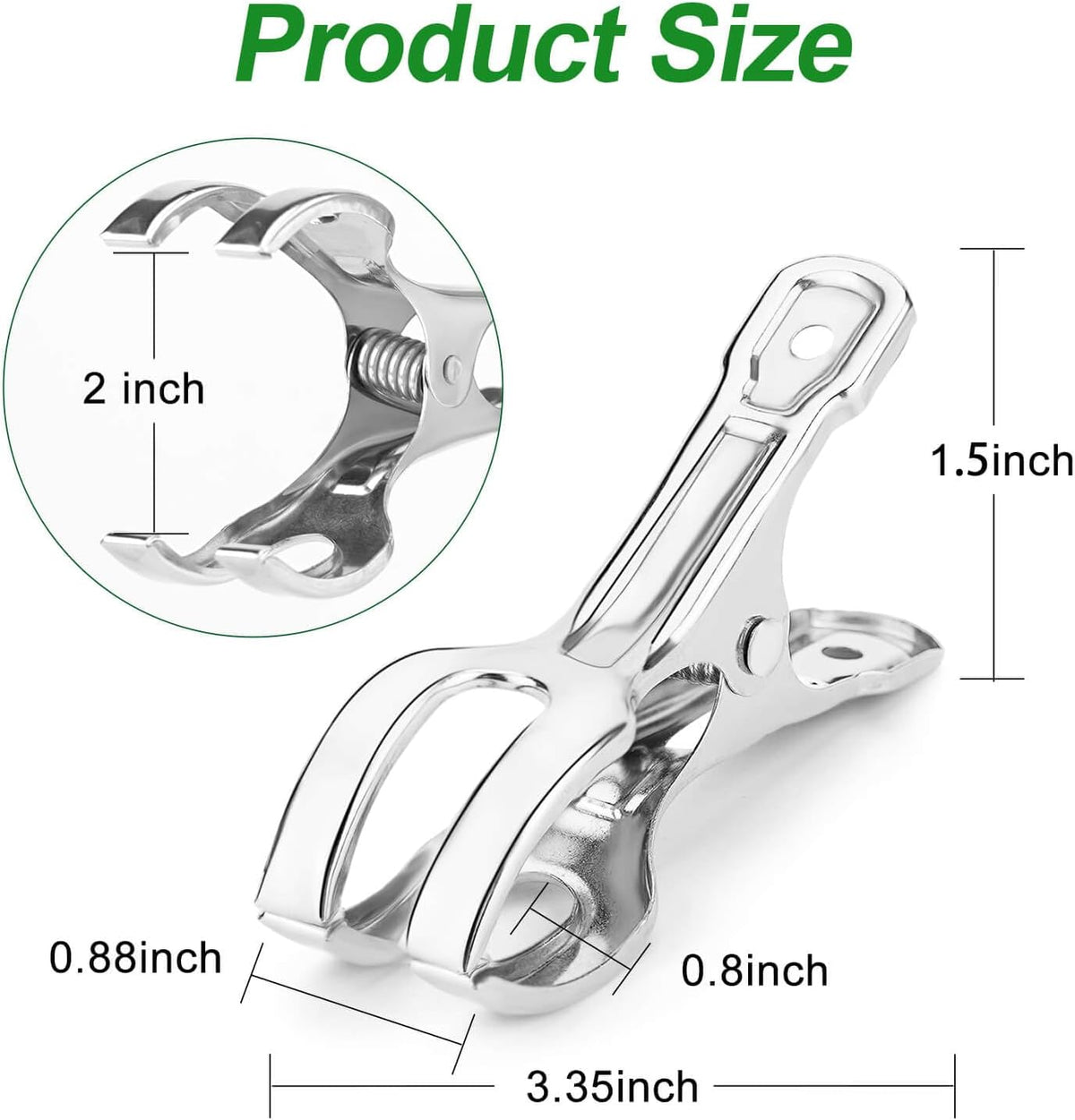 60 Pack Large Garden Clips for Netting, Clamps with 2''Jaw Opening
