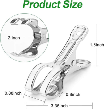 60 Pack Large Garden Clips for Netting, Clamps with 2''Jaw Opening