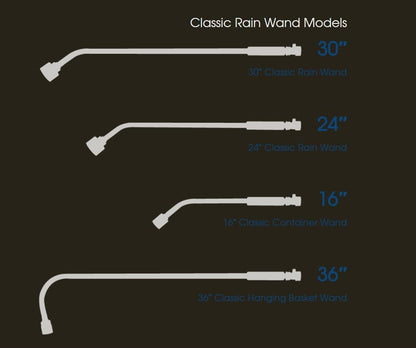 Rain Wand with One Touch Thumb Valve – Gentle Full Flow Shower Head Watering Wand for Garden Hose, Aluminum Construction – 16 Inch – Green