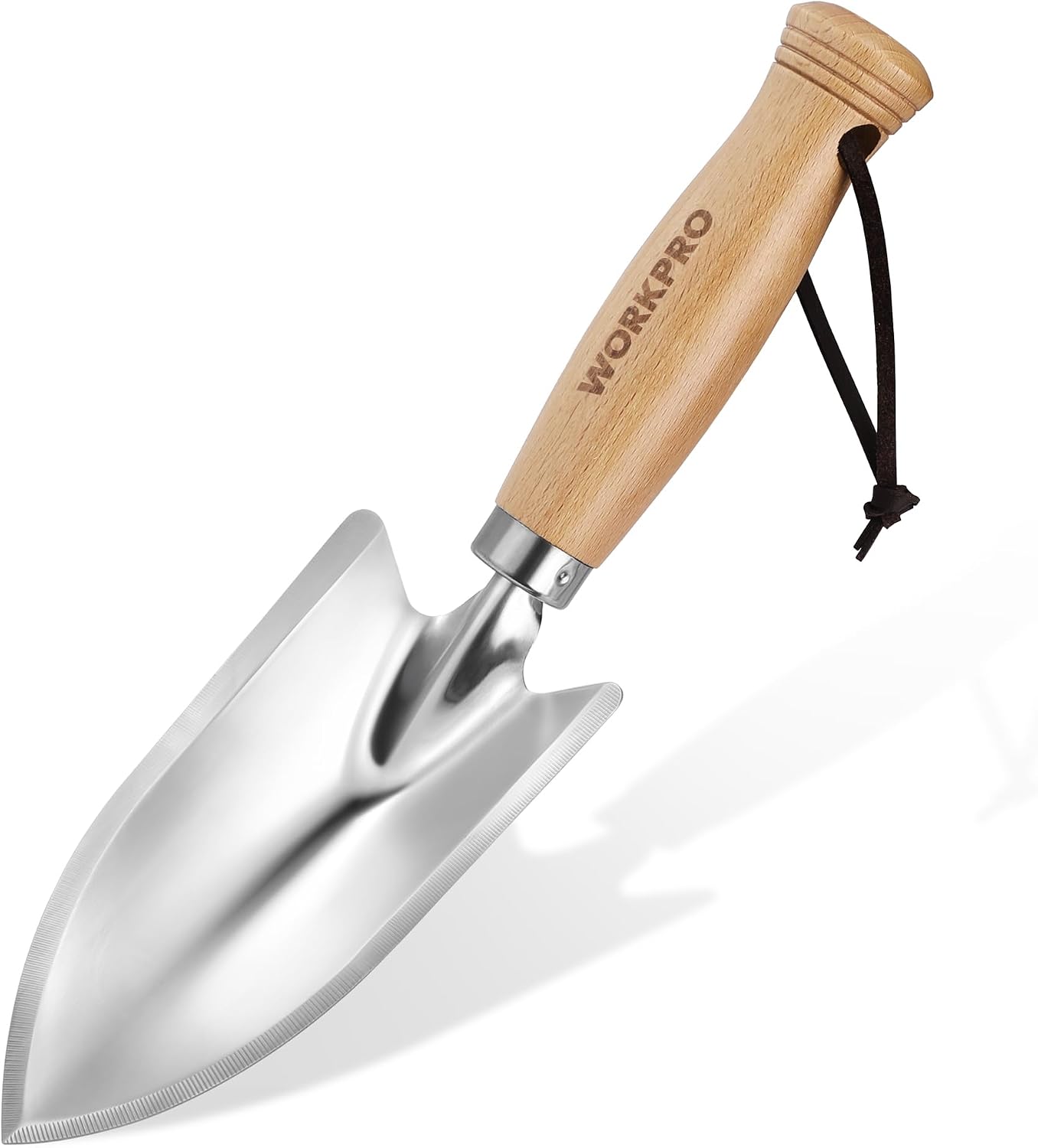 11" Garden Hand Trowel, Heavy Duty Polished Stainless Steel