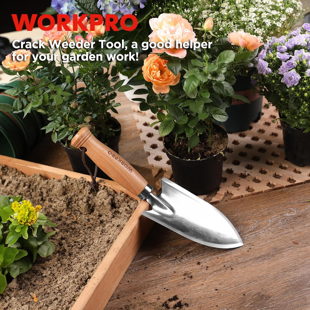 11" Garden Hand Trowel, Heavy Duty Polished Stainless Steel
