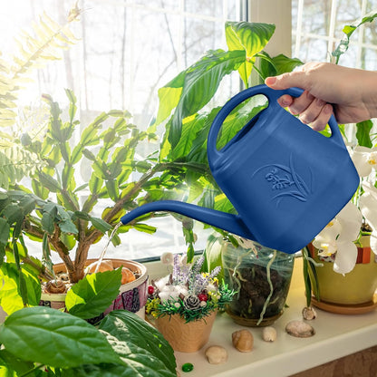 Hand Watering Can - for Home Plant Garden - 1/2 Gallon - Blue