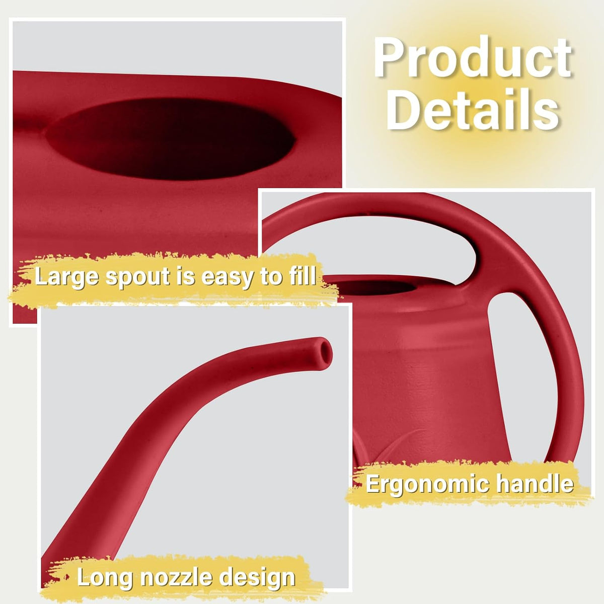 Hand Watering Can - for Home Plant Garden - 1/2 Gallon - Blue