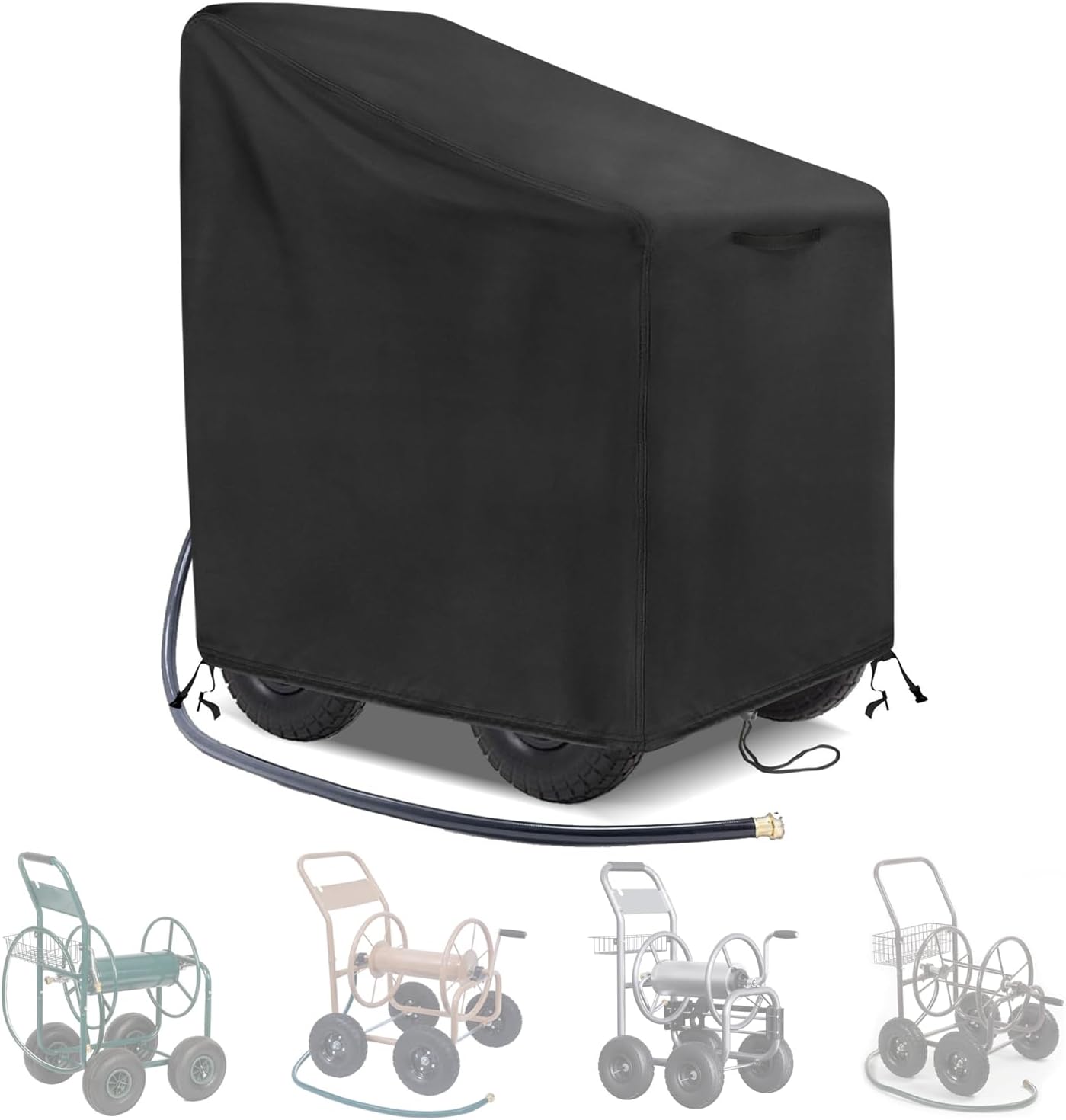 Outdoor Garden Hose Reel Cart Cover Waterproof-37.8x23.6x36in