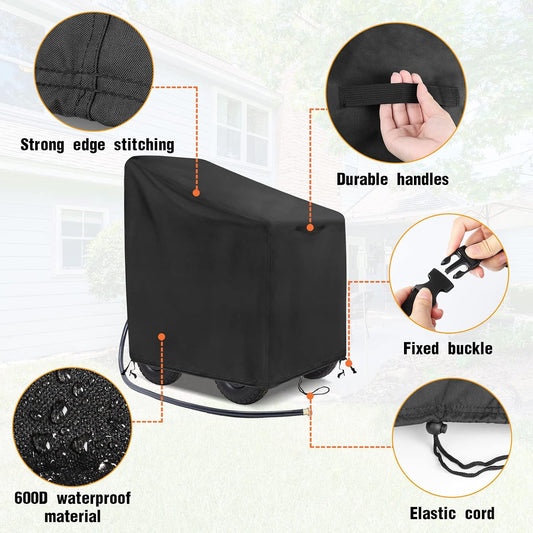 Outdoor Garden Hose Reel Cart Cover Waterproof-37.8x23.6x36in