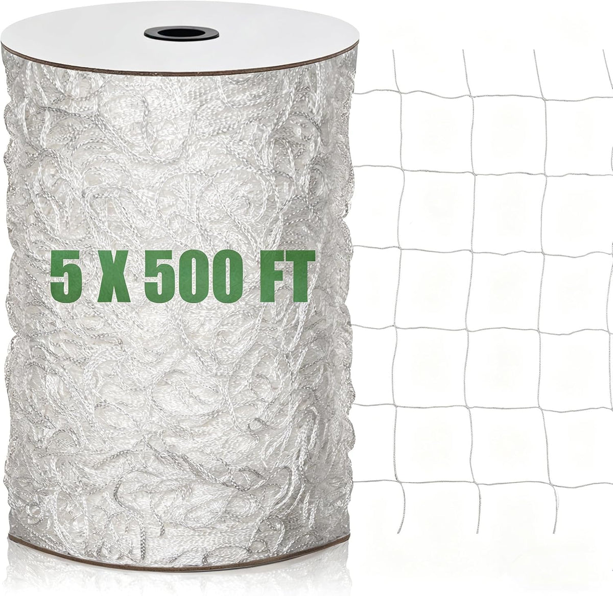 Nylon Trellis Netting Roll 5 x 200 ft, Heavy Duty Garden Netting with 6 Inch Soft Mesh, Plant Support Mesh for Climbing Plants, Vegetables, Fruits, Cucumbers, Peas, Tomatoes