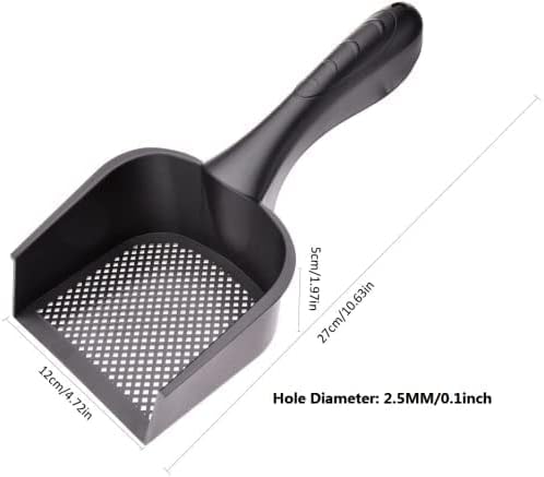 Cat Litter Scoop,Kitty Pet Shovel Scoop Reptile Terrarium Bedding Litter Cleaner Scoop For Cat Tortoise Snake,Hole:2.5mm Suitable For Very Fine Cat Litter