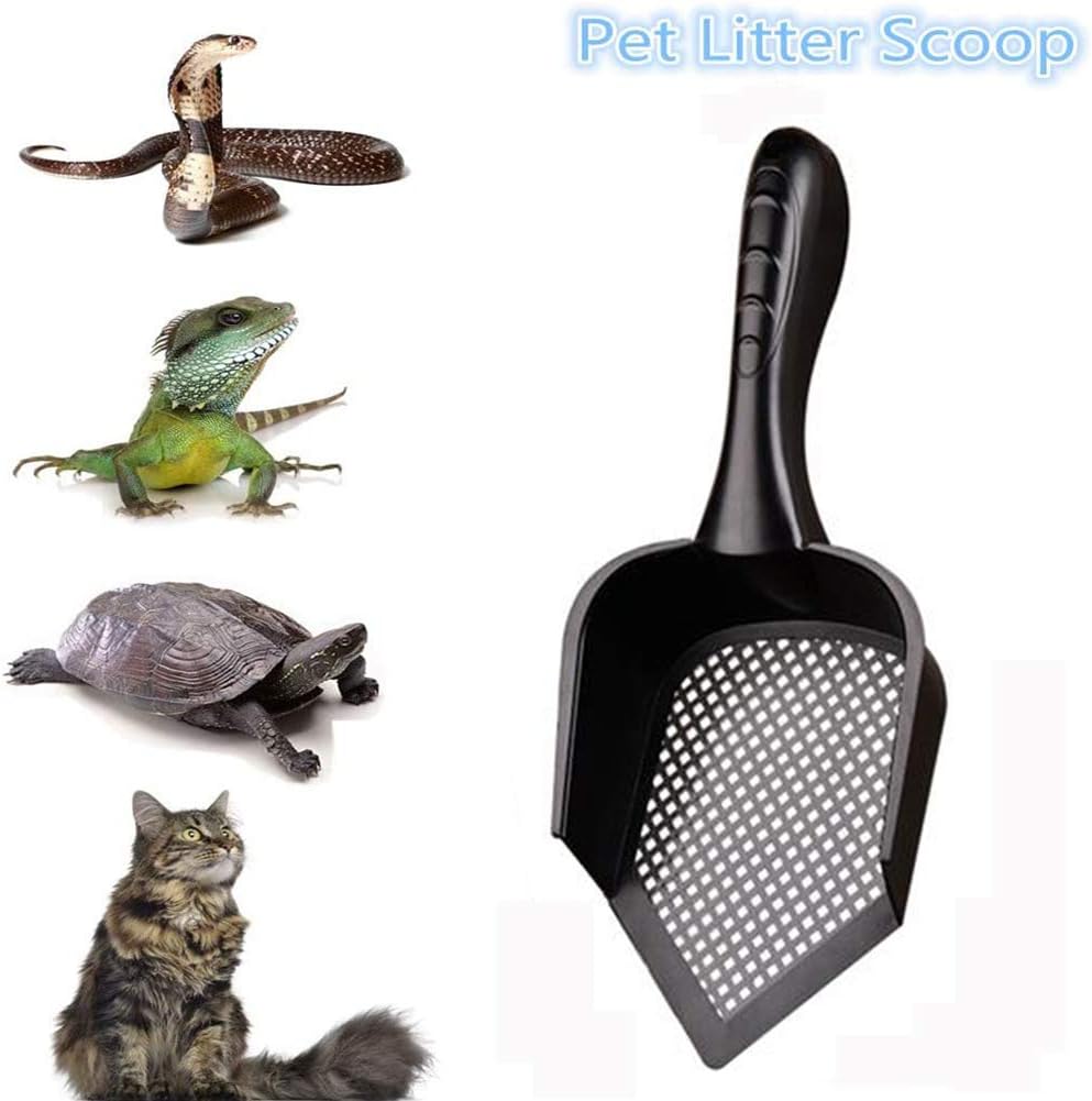 Cat Litter Scoop,Kitty Pet Shovel Scoop Reptile Terrarium Bedding Litter Cleaner Scoop For Cat Tortoise Snake,Hole:2.5mm Suitable For Very Fine Cat Litter