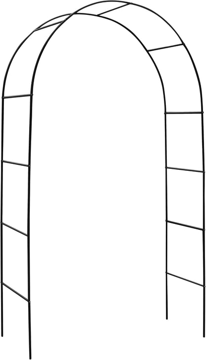 Outdoor Flower Garden Arch Trellis 7.8Ft High x 4.6Ft Wide, Metal Garden Pergola Arbor for Climbing Plants, Black