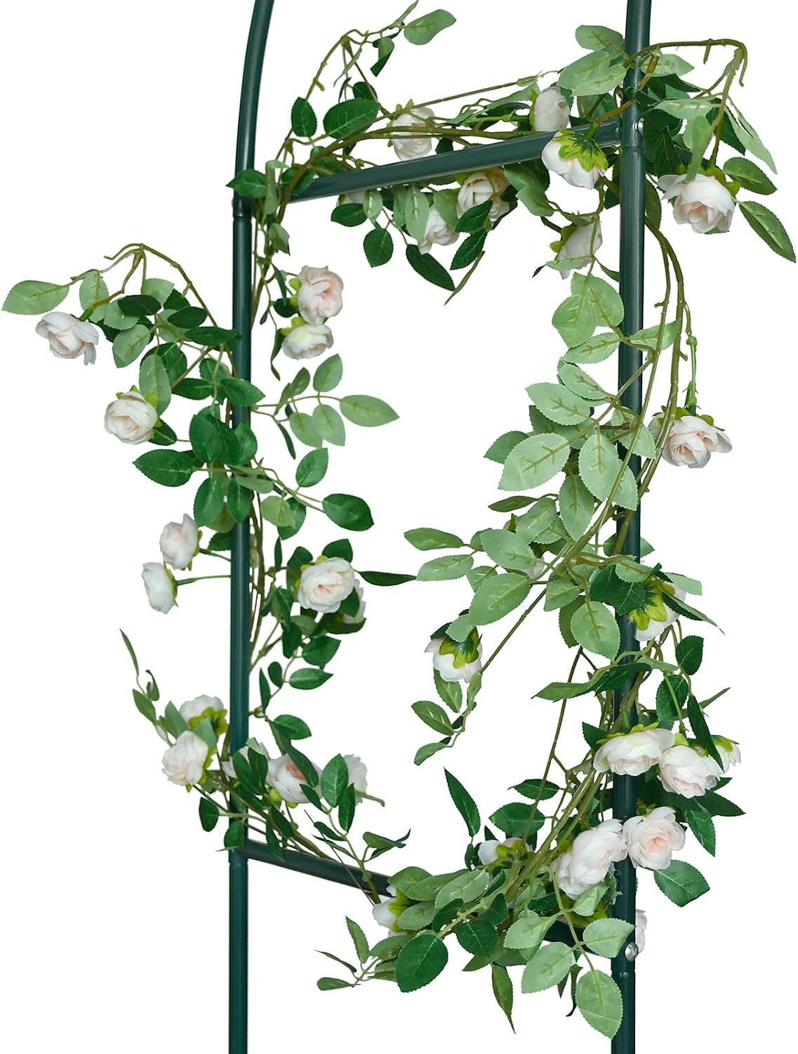 Outdoor Flower Garden Arch Trellis 7.8Ft High x 4.6Ft Wide, Metal Garden Pergola Arbor for Climbing Plants, Black