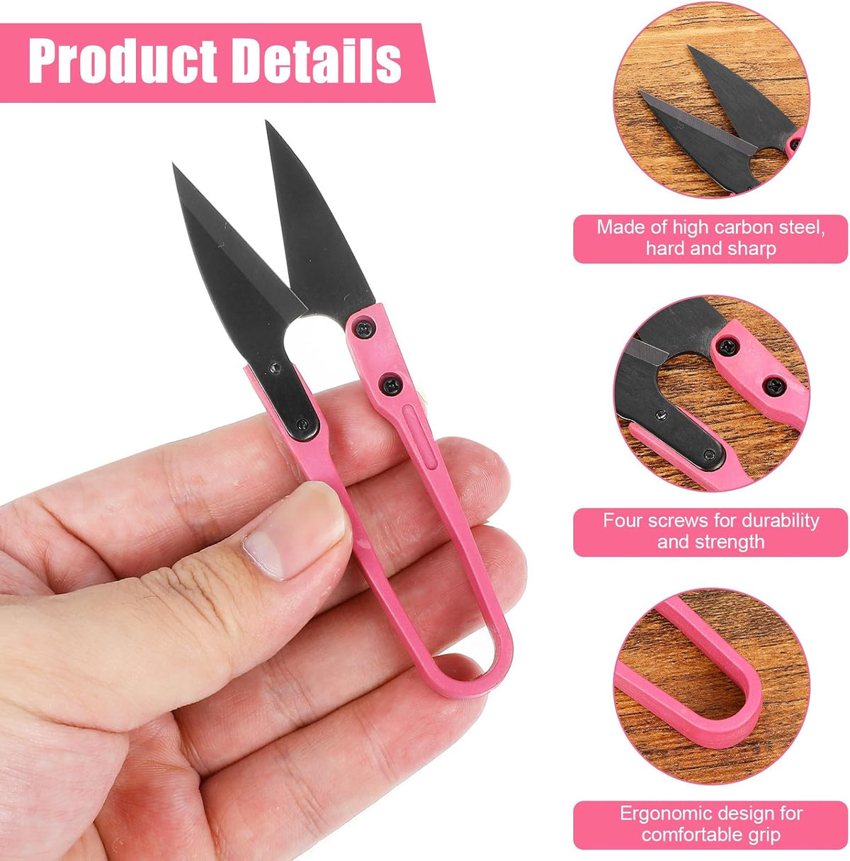 4PCS Mini Bonsai Pruning Scissors, StainlessSteel Gardening Clipper
