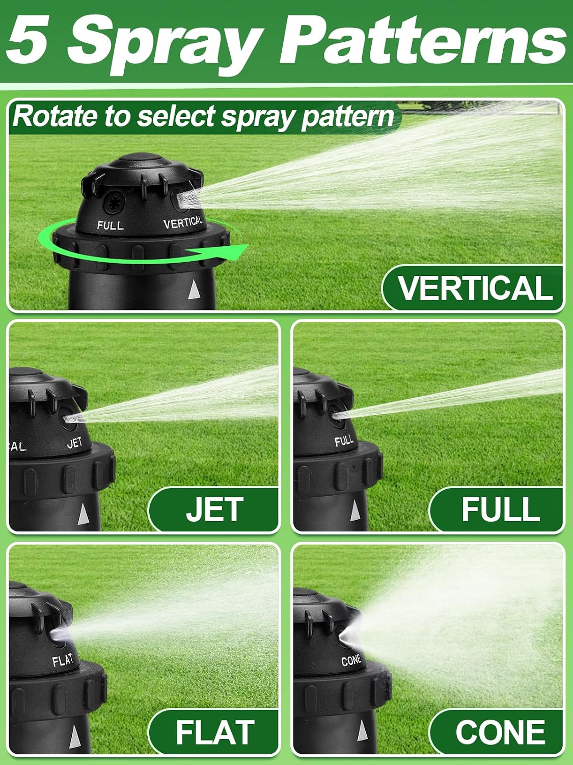 Sprinklers for Yard with Sturdy Zinc Alloy Base