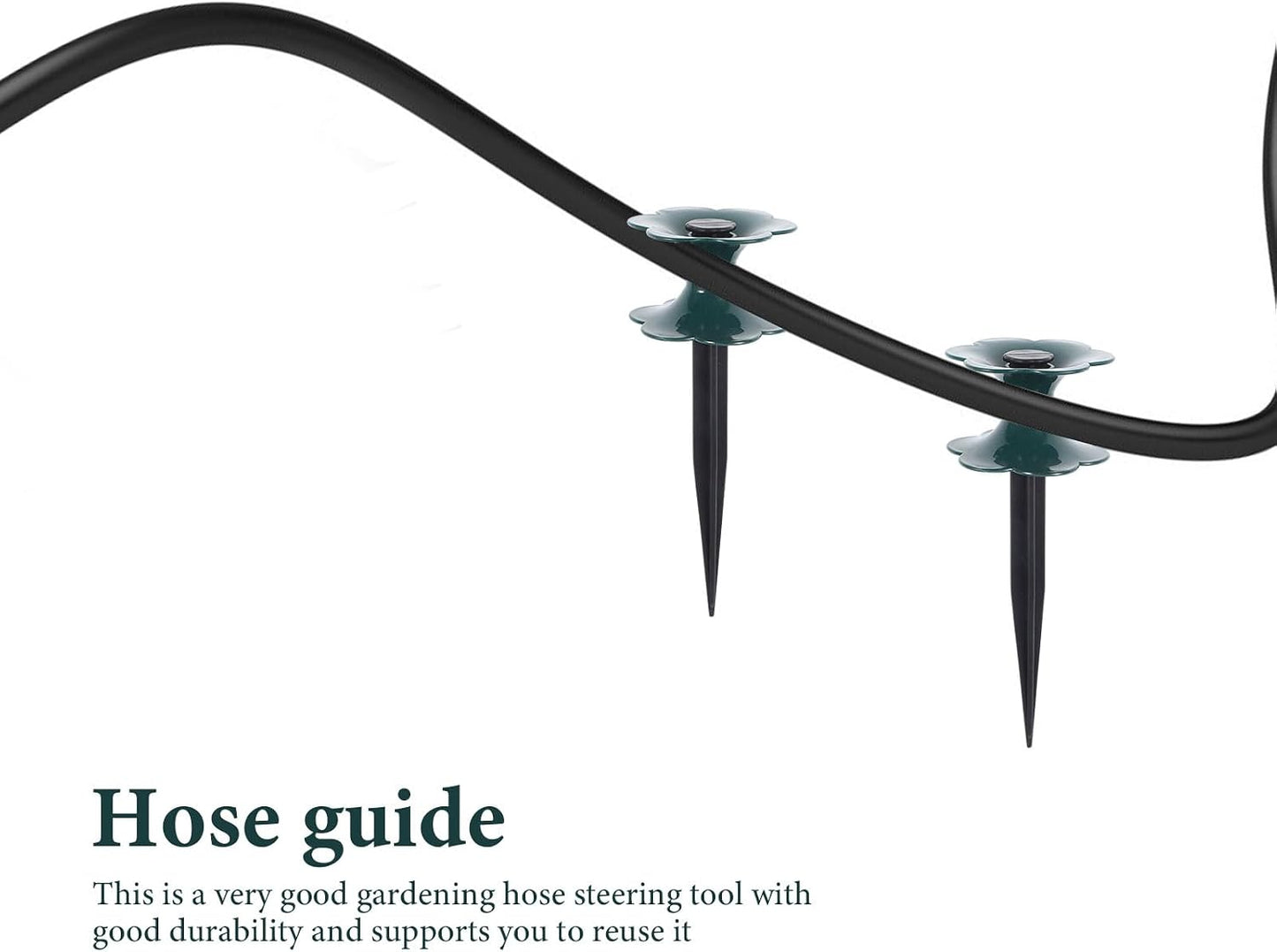 Totority Garden Hose Guide Spike with Watering Pipe Wheel 9.84X3.54X3.54In Heavy Duty Hose Holder for Lawn Garden Irrigation Direction Control Outdoor Use