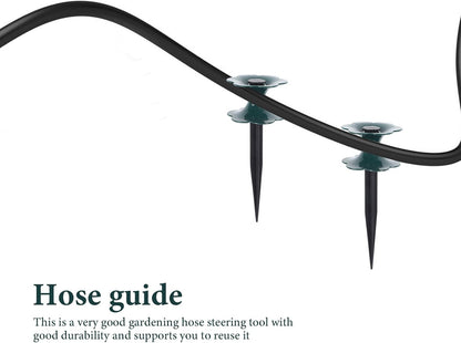 Totority Garden Hose Guide Spike with Watering Pipe Wheel 9.84X3.54X3.54In Heavy Duty Hose Holder for Lawn Garden Irrigation Direction Control Outdoor Use