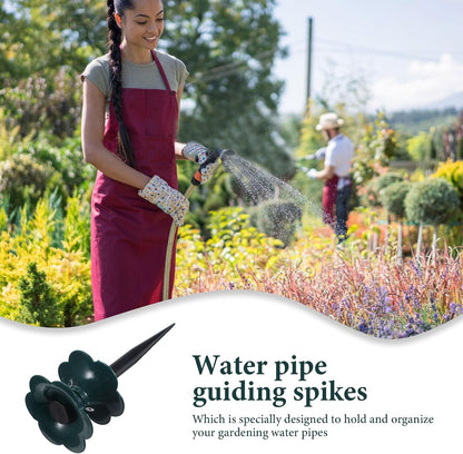 Totority Garden Hose Guide Spike with Watering Pipe Wheel 9.84X3.54X3.54In Heavy Duty Hose Holder for Lawn Garden Irrigation Direction Control Outdoor Use