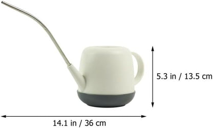 1 L Small Watering Can for Indoor Plants, 33.8 oz Long Spout Watering Can Plastic Watering Pot for House Plant Flower, Green