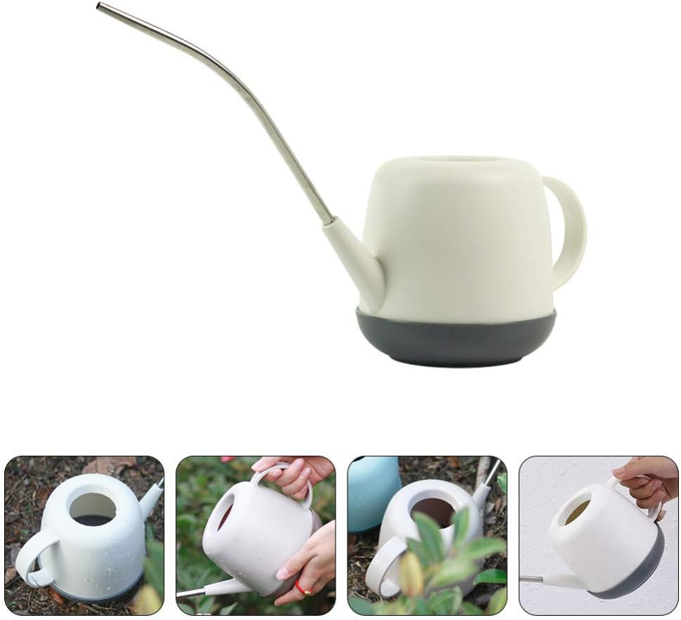 1 L Small Watering Can for Indoor Plants, 33.8 oz Long Spout Watering Can Plastic Watering Pot for House Plant Flower, Green