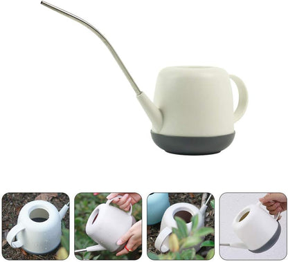 1 L Small Watering Can for Indoor Plants, 33.8 oz Long Spout Watering Can Plastic Watering Pot for House Plant Flower, Green