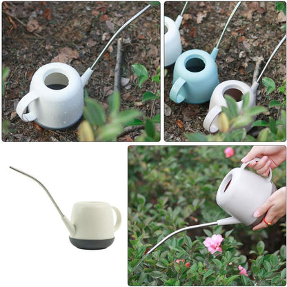 1 L Small Watering Can for Indoor Plants, 33.8 oz Long Spout Watering Can Plastic Watering Pot for House Plant Flower, Green