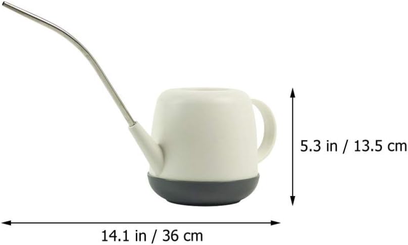 1 L Small Watering Can for Indoor Plants, 33.8 oz Long Spout Watering Can Plastic Watering Pot for House Plant Flower, Green