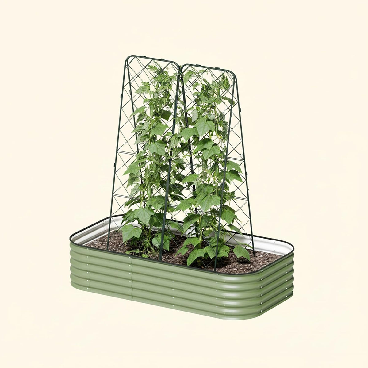 A-Frame Trellis 80" Tall Cucumber Cage for Garden & Pots, Rust-Resistant Tomato Stakes Heavy Gauge Plant Cage Trellis Support for Climbing Vegetables Plants