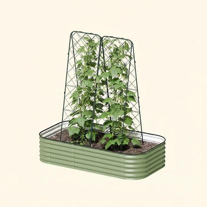 A-Frame Trellis 80" Tall Cucumber Cage for Garden & Pots, Rust-Resistant Tomato Stakes Heavy Gauge Plant Cage Trellis Support for Climbing Vegetables Plants