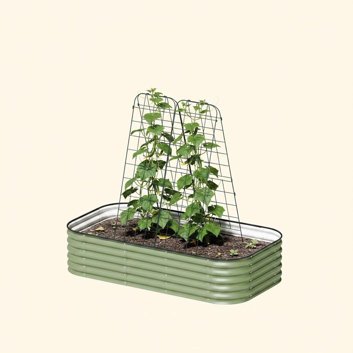 A-Frame Trellis 80" Tall Cucumber Cage for Garden & Pots, Rust-Resistant Tomato Stakes Heavy Gauge Plant Cage Trellis Support for Climbing Vegetables Plants