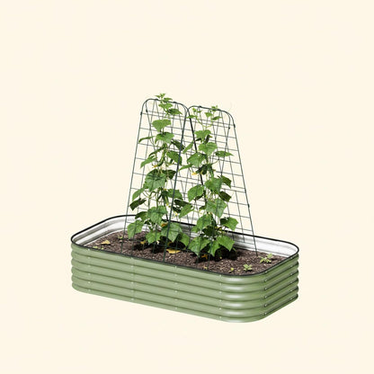 A-Frame Trellis 80" Tall Cucumber Cage for Garden & Pots, Rust-Resistant Tomato Stakes Heavy Gauge Plant Cage Trellis Support for Climbing Vegetables Plants