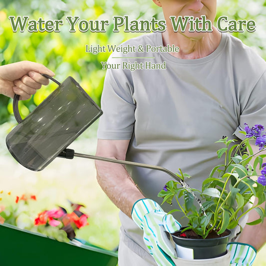 Small Watering Can with Stainless Steel Long Spout for Indoor/ House Plant Flowers Garden 1L/34oz