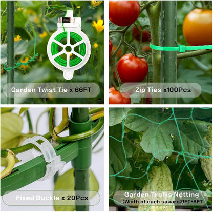 Cucumber Trellis for Raised Beds - Sturdy Arch Trellis for Peas, Beans & Climbing Plants | Outdoor Vegetable Support, Garden Trellis Kit (63" Lx30 Wx48 H)
