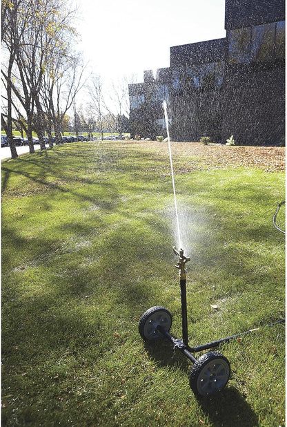Wheeled Sprinkler, 6-10 GPM, 100ft. Coverage, 7,800 Sq. Ft.