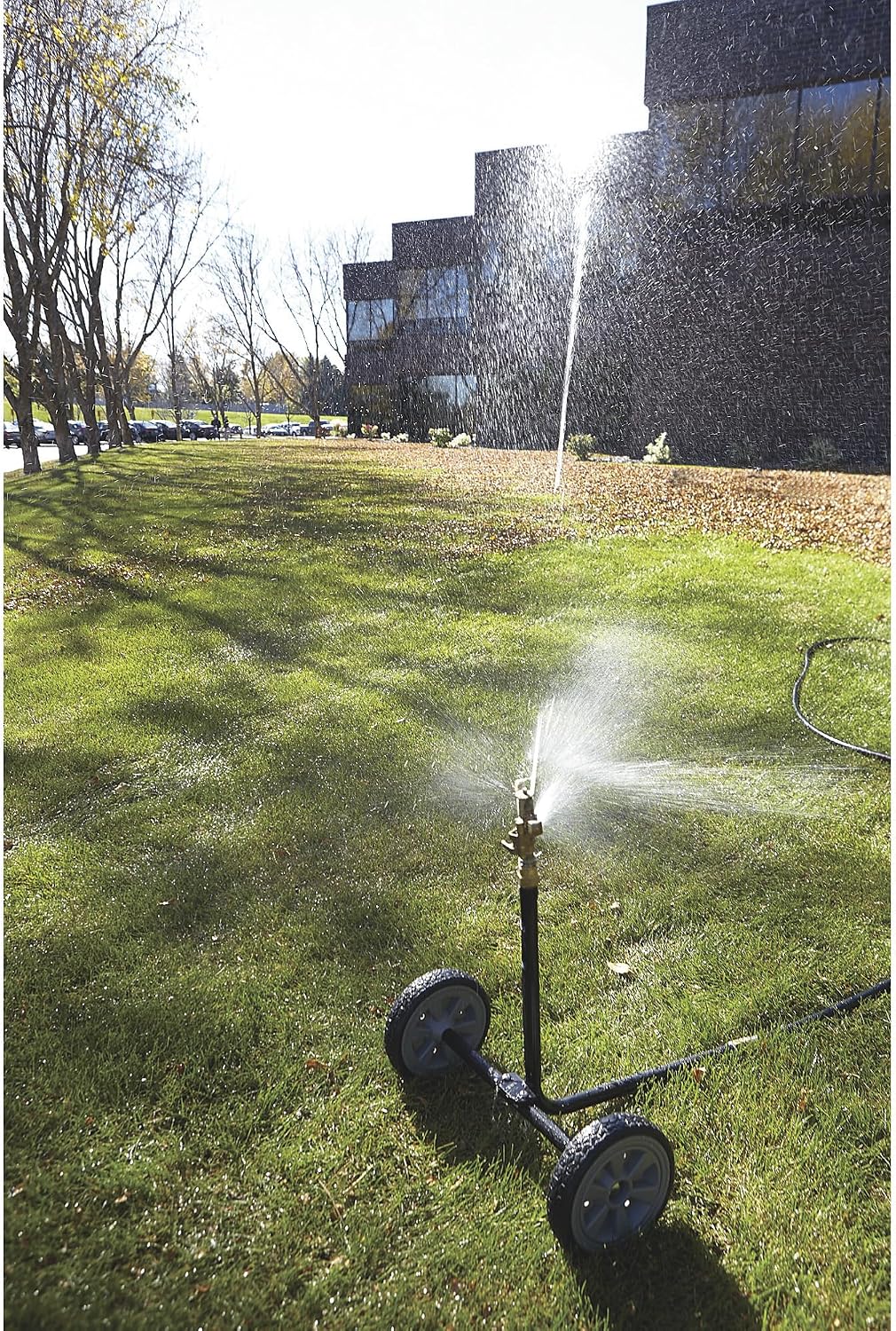 Wheeled Sprinkler, 6-10 GPM, 100ft. Coverage, 7,800 Sq. Ft.