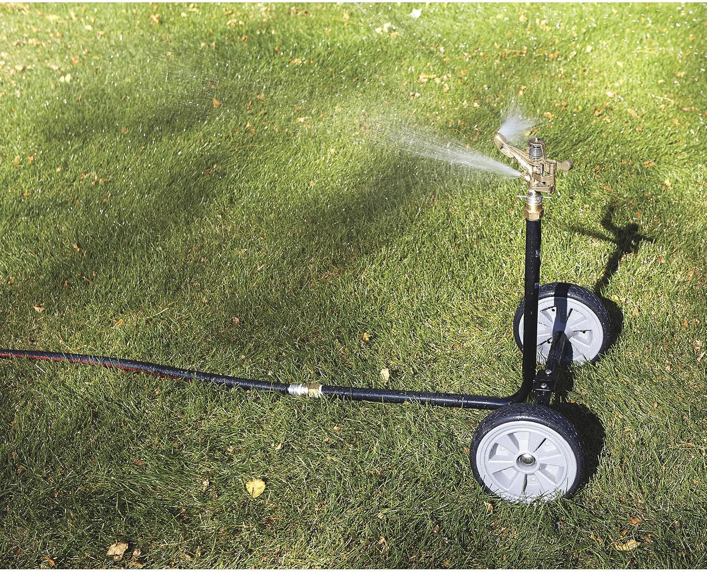 Wheeled Sprinkler, 6-10 GPM, 100ft. Coverage, 7,800 Sq. Ft.