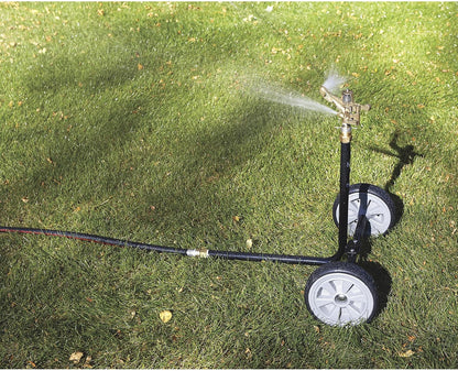 Wheeled Sprinkler, 6-10 GPM, 100ft. Coverage, 7,800 Sq. Ft.