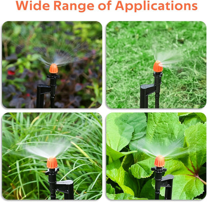 180 Degree Irrigation Sprinkler Heads: Drip Emitters with 12 Inch Stake