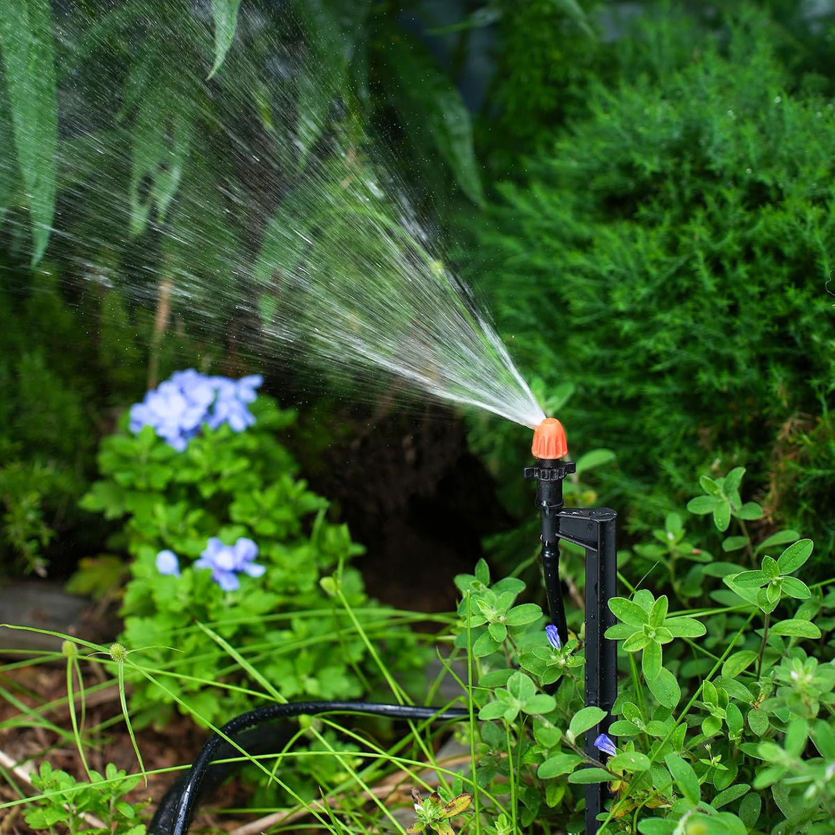 180 Degree Irrigation Sprinkler Heads: Drip Emitters with 12 Inch Stake