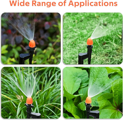 180 Degree Irrigation Sprinkler Heads: Drip Emitters with 12 Inch Stake
