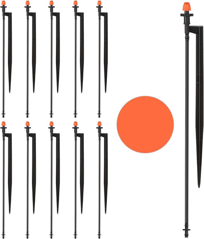 180 Degree Irrigation Sprinkler Heads: Drip Emitters with 12 Inch Stake