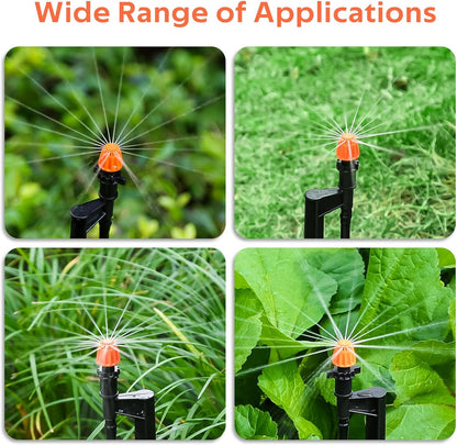 180 Degree Irrigation Sprinkler Heads: Drip Emitters with 12 Inch Stake
