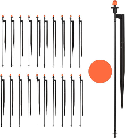 180 Degree Irrigation Sprinkler Heads: Drip Emitters with 12 Inch Stake