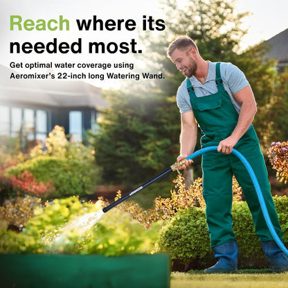 Watering Wand 22" L x 1" W Heavy Duty Garden Watering Wand For Garden Hose with Anti-clog Water Break - Watering Wand Can Be Used with Standard 3/4"Garden Hose with 3/4-1" Adapter Included