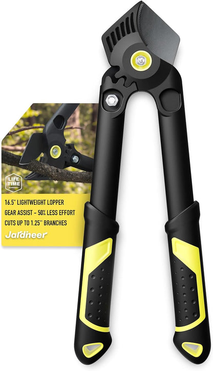 16.5" Garden Loppers, Effortless Pruning Shears with Gear Assist and Pull-Tested Reinforced Handles, Lightweight Hand Lopper for Yard, Shrub & Small Tree Trimming, Cuts up to 1.2" Branches
