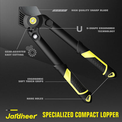 16.5" Garden Loppers, Effortless Pruning Shears with Gear Assist and Pull-Tested Reinforced Handles, Lightweight Hand Lopper for Yard, Shrub & Small Tree Trimming, Cuts up to 1.2" Branches