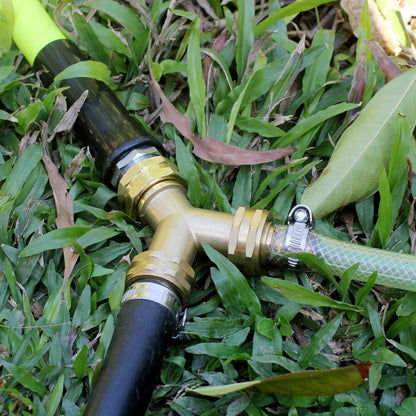 Garden Hose Splitter,2 Way Connector Heavy Duty Brass, Garden Faucet,Splitter for Outdoor Faucet, Hose y Splitter, Hose Bib Splitter (2 SET)