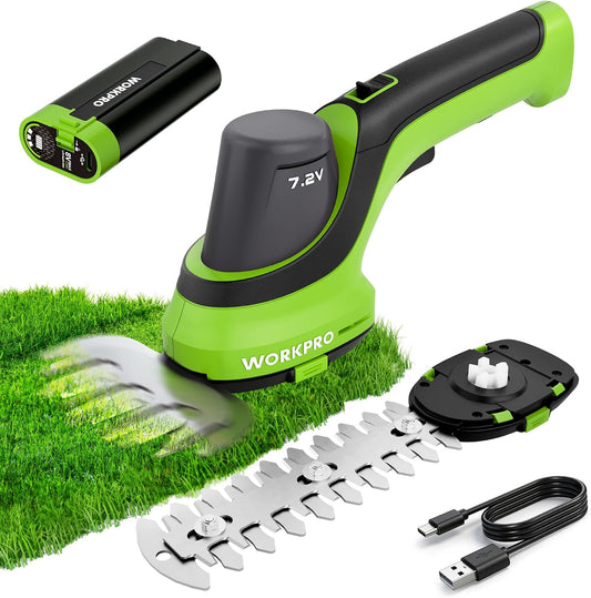 7.2V 2-in-1 Cordless Hedge Trimmer & Grass Shears