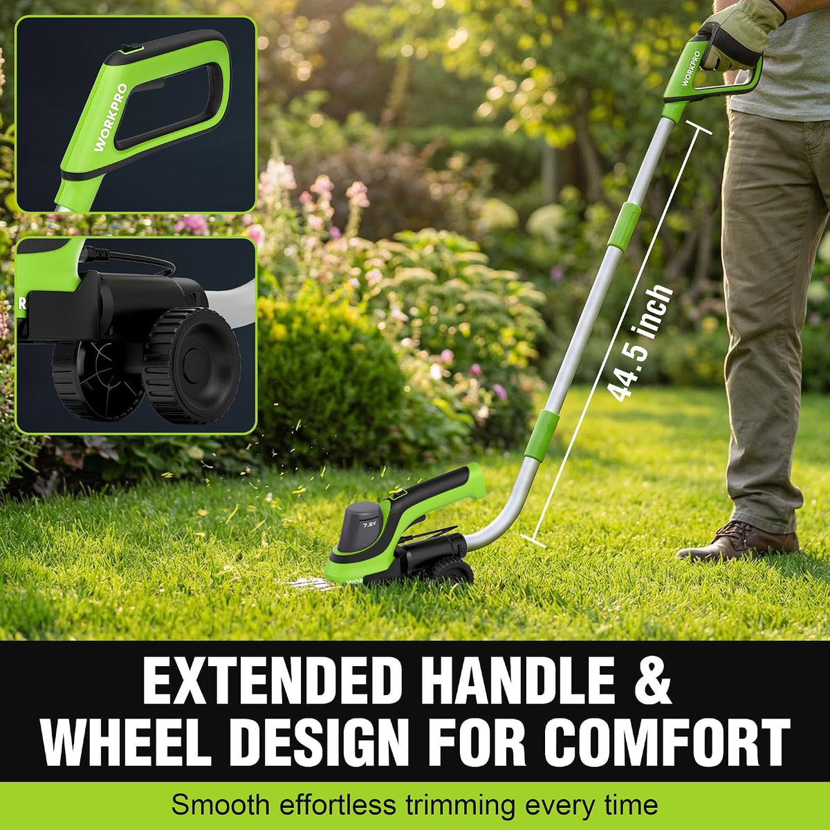 7.2V 2-in-1 Cordless Hedge Trimmer & Grass Shears