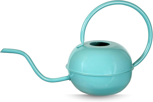 Teal Round 1.5 Liter Metal Watering Can